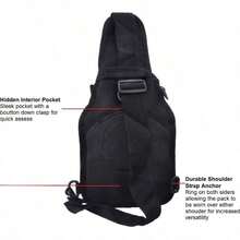 Tactical Shoulder Backpack Rover EDC Outdoor CCW Sling Bag Hiking Camping Pack Concealed Range Bag Hunting Daypack - Multicolor - View 6