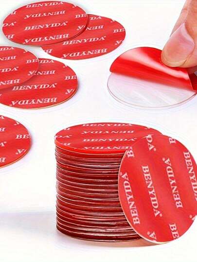 [Stronghold Double-Sided Tape] Extra Strong Heavy Duty Double-Sided Tape | Heat-Resistant, No Residue Removal, Damage-Free For Cars, Electrical Plugs, Home/Office - Organizer Decoration Sticky Tabs