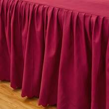 1pc Ruffled Soft Brushed Bed Skirt (Pillow Case Not Included) - Burgundy - View 2