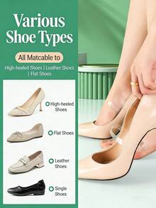Correas antideslizantes para tacones altos de mujer, fijador de zapatos transparente e invisible, evita que los zapatos se resbalen, adecuado para tacones de aguja - transparente - Ver 6