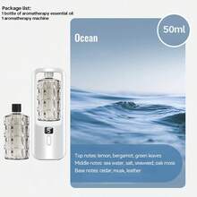 Difusor de aroma automático - Difusor de aceites esenciales esencial para el hogar/hotel, bruma de fragancia duradera para la habitación, ambientador de aire para la oficina, recargable, de sobremesa/montable en la pared, 5 modos ajustables, 6 aceites perfumados (Océano, Colonia, COCO, Té Blanco, Melocotón Blanco Oolong, Encuentro Rosa, Iluminación de ambiente de 7 colores) - Multicolor - Ver 17