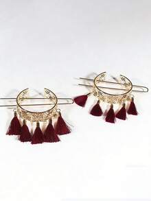 1 chiếc kẹp tóc hình học cổ điển rỗng, kiểu retro, vòng hoa cài tóc thời trang cho các buổi hòa nhạc và tiệc tùng, phụ kiện tóc dành cho nữ. - Nhiều màu - Xem 9