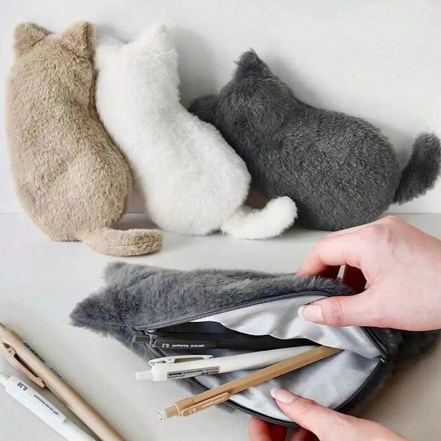 1个可爱铅笔盒，高品质创意文具收纳袋，礼品 - 單件 - 查看 1