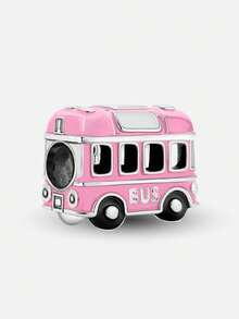 1pc 925 Sterling Silver Fashionable Bicycle Bead, Suitable For Making Bracelets And DIY Women Jewelry - Silver - View 13