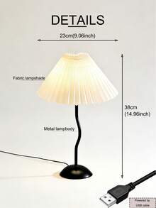 1 pièce Lampe de bureau dorée, lampe de table minimaliste pour la lecture, le bureau, la chambre, lumière chaude, alimentée par USB, convient pour l'hébergement de style nordique, les restaurants, le camping, l'éclairage d'ambiance - Noir - Voir 9