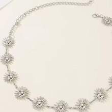 Metallic Gold Sunflower Fashionable Adjustable Waist Chain, Suitable For Dresses, Suits And Bohemian Style, Zinc Alloy Gold Sunflower Waist Chain, All Seasons - Smooth Sun - View 3