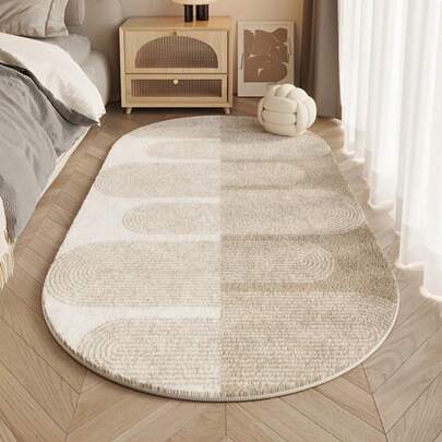 1pc Minimalist Spiral Pattern Bedside Rug, Fluffy Comfortable Carpet, Room Decor Carpet, Home Decor Carpet, Sofa Seat Carpet, Bedroom Decor, Small Rug, Modern Creative Fashion Carpet, Living Room Carpet, Living Room Small Rug, Bedroom Carpet, Outdoor Carpet, Washable Carpet, Gift For Boys And Girls, Thanksgiving Carpet, Soft And Machine Washable, Suitable For Living Room, Office, Cafe And Balcony Decor