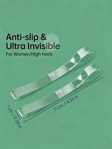 Correas antideslizantes para tacones altos de mujer, fijador de zapatos transparente e invisible, evita que los zapatos se resbalen, adecuado para tacones de aguja - transparente - Ver 4