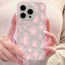 1pc Fashionable Leopard Print Pattern Transparent Full Coverage TPU Phone Case, Suitable For IPhone 11 12 13 14 15 16 17 Pro Max, Birthday/Valentine's Day Gift - Multicolor - View 3