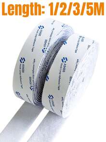 Cinta adhesiva de doble cara con gancho y bucle, autoadhesiva, para fijación de ventanas, marcos de fotos, mosquiteras, alfombras, automóviles con adhesivo fuerte - Blanco - Ver 2