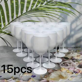 480ml White Wine Glasses, Made Of Shatterproof And Pressure-Resistant Material. Champagne Flutes For Wedding/Party/Picnic, Valentine's Day Gift