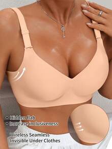 3pcs Bras For Women, Lift & Firmness, Soft & Breathable Fabric Comfortable Lingerie For Women, Casual & Cozy, Simple Solid Color With Removable Pads, Breathable And Skin-Friendly, Contouring To The Curves, Soft And Comfortable, Suitable For Daily Home Wear - 彩色 - 查看 4