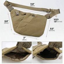 Men's Sling Bag, Waterproof One Shoulder Bag With Chest Pocket, Anti-Theft Travel Bag - Multicolor - View 10