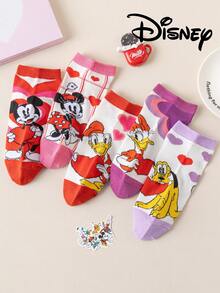 Disney 5 Pairs  Unisex Ankle Socks, , , , Daisy Duck Themed Socks, Breathable & Comfortable Summer Socks, Novelty Gift - Multicolor - View 3
