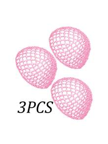 3pcs/Set Multi-Color Hair Net Cap, Wig Cap, Handmade Crochet Net Hat, Short Hair Net Cap, Multipurpose Sleep Cap, Hair Net, Hair Protecting Cap, Unisex - A - View 14