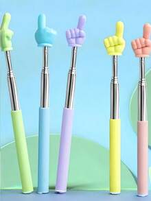 Extendable Finger Reading Pointer, Stretchable Finger Pointer, Retractable Finger Pointer, Teacher's Extendable Finger Pen For Classroom Whiteboard Demonstration, Teacher/Mom Birthday Gift, Home Reading Supplies, Back To School Supplies - Multicolor - View 3