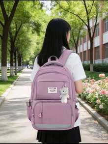 Women Functional Backpacks - 粉色 - 查看 3