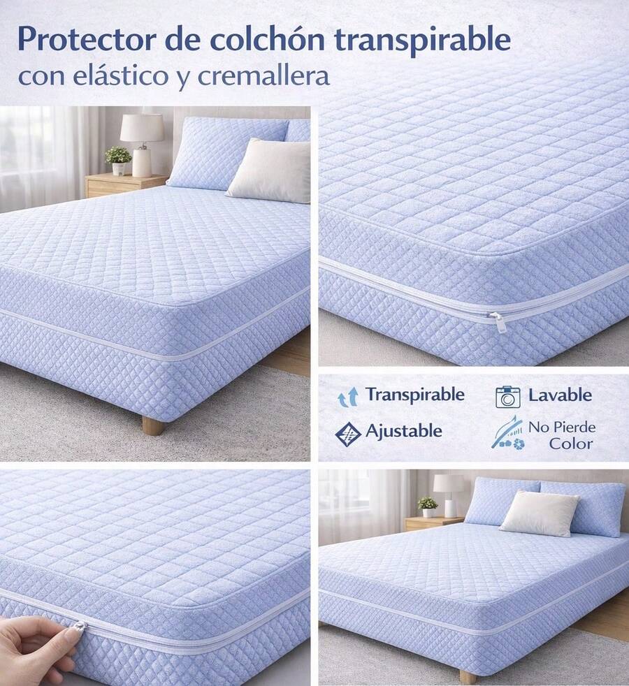 Mattress Protectors & Encasements - 藍色 - 查看 1