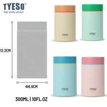 TYESO 1 Mini Portable Thermal Container, 300ml, Made Of Stainless Steel, 100% Leak-Proof, Keeps Hot Or Cold For 12–24 Hours. Keeps Food Fresh And Protected Against Odors And Spoilage. Can Be Used As A Thermal Food Container, Soup Container, Coffee Container, Or Beverage Container. Ideal For Storing Yogurt, Fruit, Drinks, Coffee, Soups, Cookies, And Snacks. Perfect For Use At The Table, At School, In The Kitchen, In The Office, And At Work. Also A Great Item For Studying And Everyday Use In The Kitchen. Orange Color. - 橘子 - 查看 5
