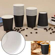 9盎司一次性黑色派对杯，非常适合生日派对、婚礼、返校季、母亲节等场合。 - 彩色 - 查看 3