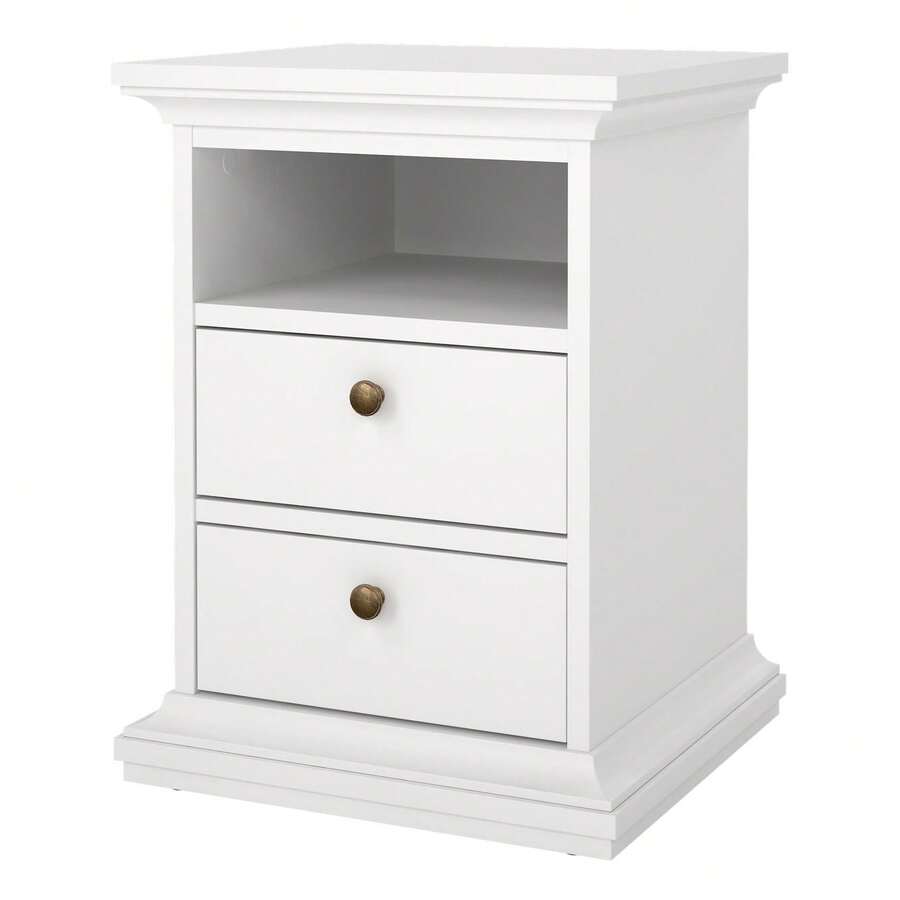 Interior Guadalquivir Nightstand, Side Table, White, 44 X 40 X 59 Cm - White 6 - View 1