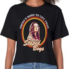 St.Ranger Th.Ings Max More To Life Than Stupid Boys Women's Crop Top - 黑色 - 查看 1