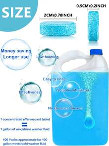 汽车挡风玻璃清洁片 - 浓缩清洁液、挡风玻璃雨刮器清洁剂、汽车玻璃清洁剂 - 紙卡 - 查看 7