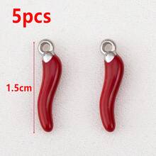 5pcs Stainless Steel Chili Pepper Pendant, Suitable For DIY Necklace, Bracelet, Earring Jewelry Making - 5pcs - View 12