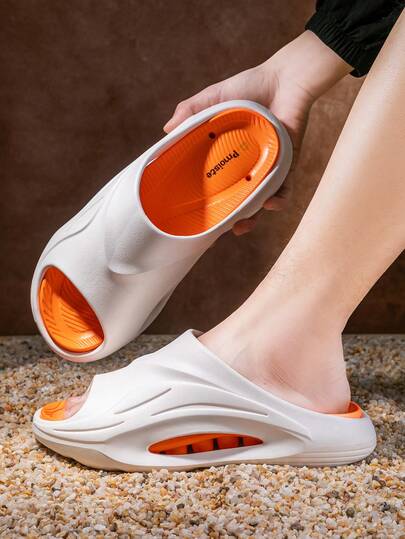 Unisex Cloud Design Slippers, Thick Sole Slippers, Non-Slip Quick-Dry Soft Lightweight Bathroom Slippers, Thick Sole Open Toe Indoor/Outdoor Slippers