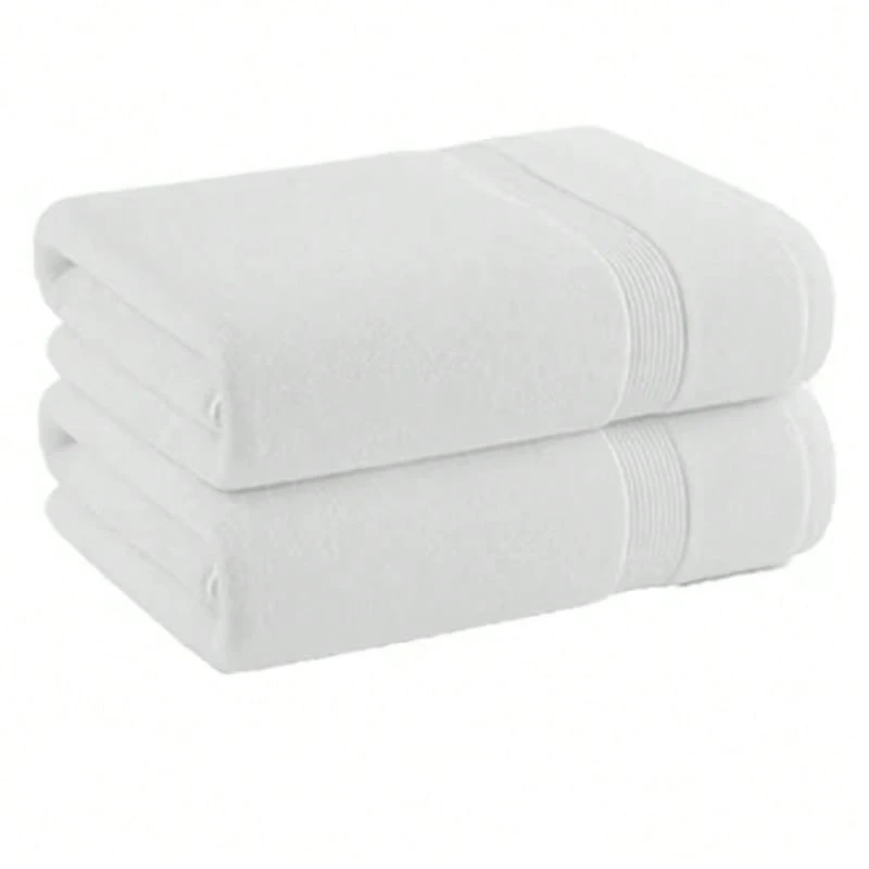 H&R Family Pack 2 Large Bath Towels 100% Cotton Ring Spun Soft Absorbent Towels