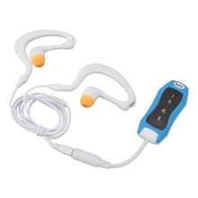 Reproductor de Mp3 a Prueba de Agua Auricular Recargable por USB para Nadar Correr Bucear Auriculares con Música Teléfono con Canal Auditivo para Ipx8 USB2.0 Auricular - Azul - Ver 4