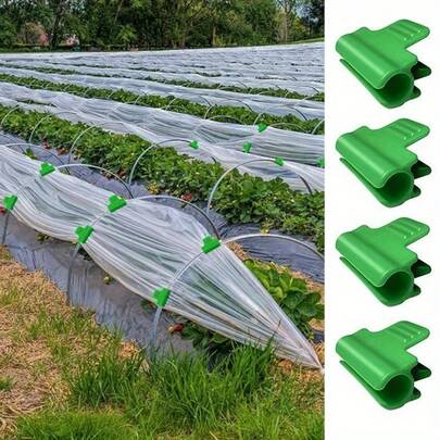 20pcs Greenhouse Film Clips - Plastic, Suitable For Garden Shed And Arch, Applicable For Shade Net And Greenhouse, Greenhouse Accessories