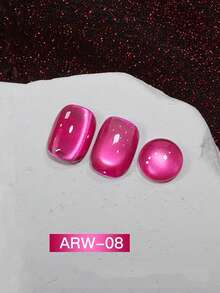 15毫升容量，2026年新款流行新年幸运红猫眼指甲油套装，包含流行玫瑰、鸽血红宝石、果酱紫、金色火龙果水晶石玻璃珠猫眼凝胶指甲油。适合所有季节的美甲，需搭配底油和封层油使用，并需紫外线照射。 - 彩色 - 查看 22