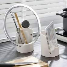 Estante para tapaderas de ollas de escurrido de encimera, estante de almacenamiento de cucharas de cocina, estante para tabla de cortar reforzado - Multicolor - Ver 3