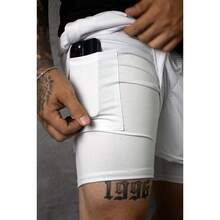 2-In-1 Compression Shorts Jiu-Jitsu Attack Martial Arts Street - màu đen - Xem 6