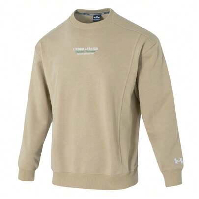 Under Armour 男士休闲 APAC Terry OG 96 圆领黑色卫衣，简约舒适套头运动衫，休闲上衣 6010096-234