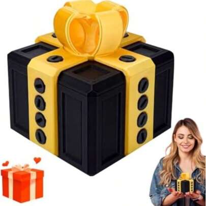 Large Size 8CM Really Annoying Gift Box With Twist Storage, 3D Printed Prank Gift Box, Novelty Gift Wrap Box, Money Puzzle Gift Box For Cash Gifts, Valentine's Day Easter Birthday Gift Box