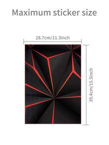 6pcs P5 Game Console Stickers With Red & Black Patterns, Dust-Proof And Wear-Resistant - View 4