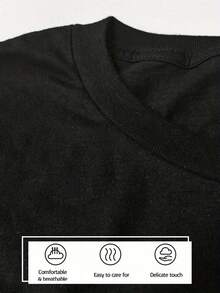 1pc I'm Chief Pokalotatwat From The Tribe Indigenous Native Funny Adult Humor Pun Shirt Meme Shirt Oversized, 180G Pure, Breathable, Short Sleeve, Casual Wear, Loose Fit, Crew Neck, Non-Stretch Fabric, Geometric-Pattern, All-Season - 黑色 - 查看 4
