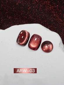 15毫升容量，2026年新款流行新年幸运红猫眼指甲油套装，包含流行玫瑰、鸽血红宝石、果酱紫、金色火龙果水晶石玻璃珠猫眼凝胶指甲油。适合所有季节的美甲，需搭配底油和封层油使用，并需紫外线照射。 - 彩色 - 查看 20