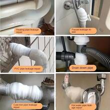 1卷硅胶自粘自熔水管快速漏水修补胶带，强力防水密封剂，适用于厨房排水管漏水 - 水管防水膠帶 - 查看 6