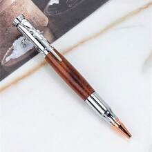 Bolt Action Pen Metal Wood, Unique Ballpoint Writing Pen Gift 7 Styles - A - View 4