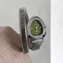 gedi 1 Chiếc Đồng Hồ Nữ Kiểu Rắn, Vòng Tay Thời Trang, Đồng Hồ Vogue Girls, Đồng Hồ Quartz - Vàng - Xem 14
