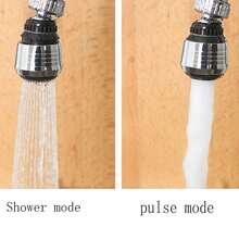 1pc Kitchen Stainless Steel Faucet Sprayer, Water-Saving Extendable Rotatable Anti-Splash Shower Head Nozzle - Multicolor - View 6