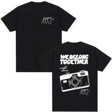 Harry Style We Belong To The 2026 Summer Tour Together T-Shirt Men Women Popular Music Fashion Cotto - 黑色 - 查看 1