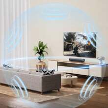 Genérico Barra de Sonido 2.0 para TelevisorSistema de Audio para Teatro en Casa Bluetooth 5.3 Óptico Auxiliar Sonido Estéreo para TV PC Dormitorio - como en la foto - Ver 4