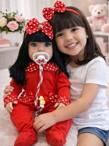 Reborn Baby Girl With Accessories + Documents - 紅木色 - 查看 4
