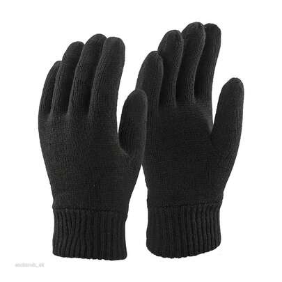  Thinsulate Mens 3M Black Thermal Lined Winter Gloves