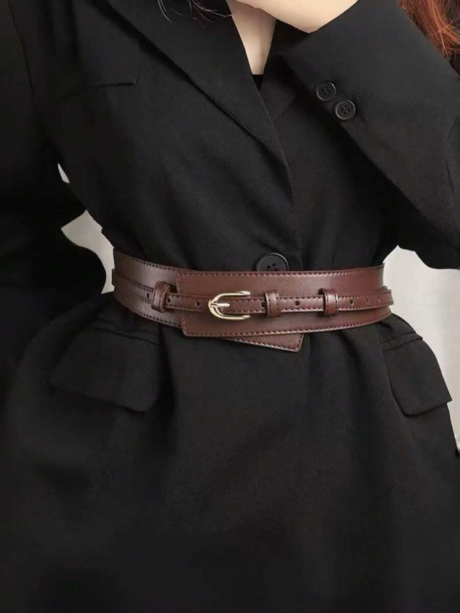 Thắt lưng bản rộng mới dành cho nữ, kiểu Hàn Quốc, đa năng, thích hợp để trang trí áo len và tạo dáng eo. - Nhiều màu - Xem 1