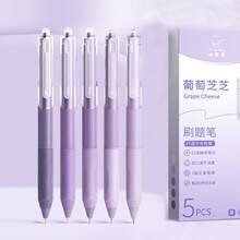 5pcs/Set Retractable Gel Ink Pens, 0.5mm Gradual Color Ink, Quick Drying, Suitable For Students, Office, Business Signing - Colorful Nebula - View 13